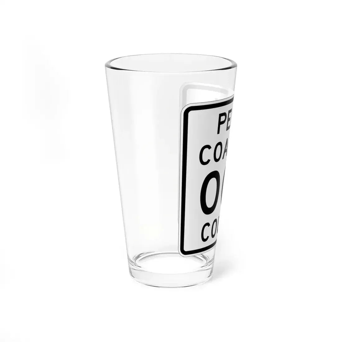 Coal Township Perry County Ohio route shield template (Ohio) (Road Sign) Pint Glss 16oz - Go Mug Yourself
