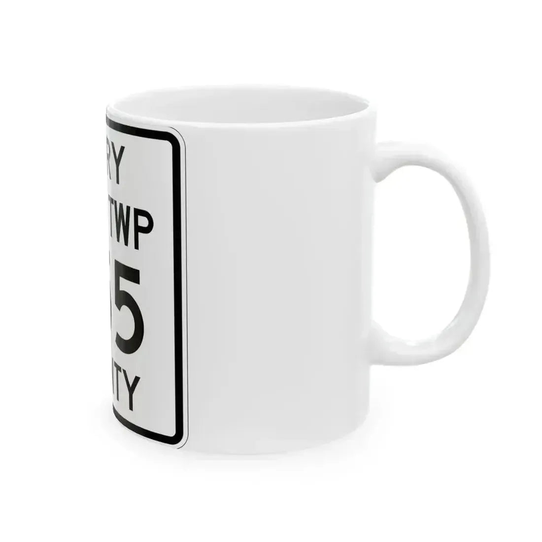 Coal Township Route 255 Perry County Ohio (Ohio) (Road Sign) White Coffee Mug - Go Mug Yourself