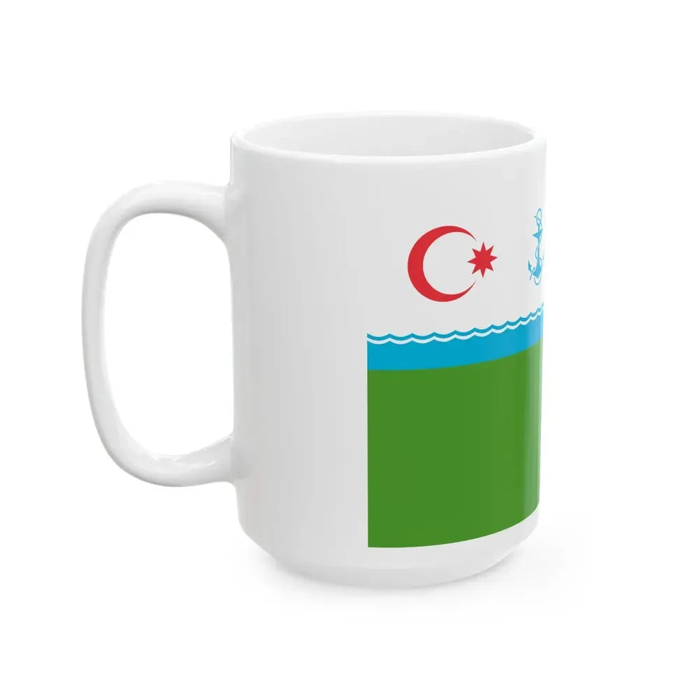 Coast Guard Flag of Azerbaijan (Azerbaijan) White Coffee Mug - Go Mug Yourself