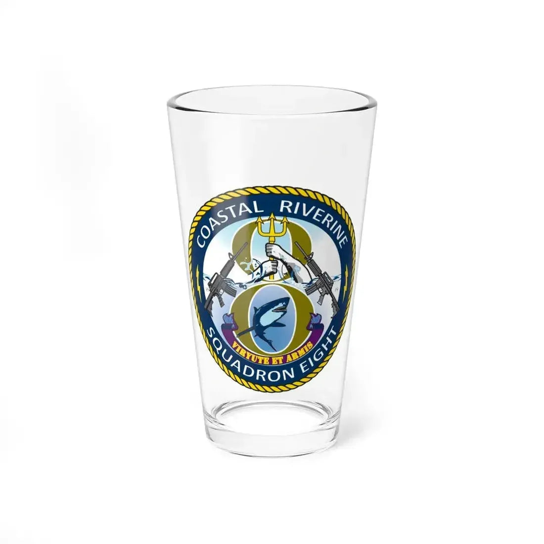 Coastal Riverine Squadron 8 (U.S. Navy) Pint Glass 16oz - Go Mug Yourself