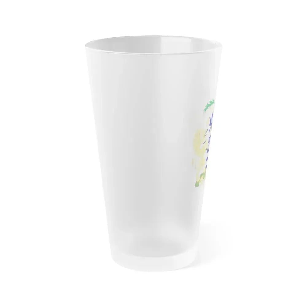 Coat of Arms Brisbane Australia - Frosted Pint Glass 16oz - Go Mug Yourself