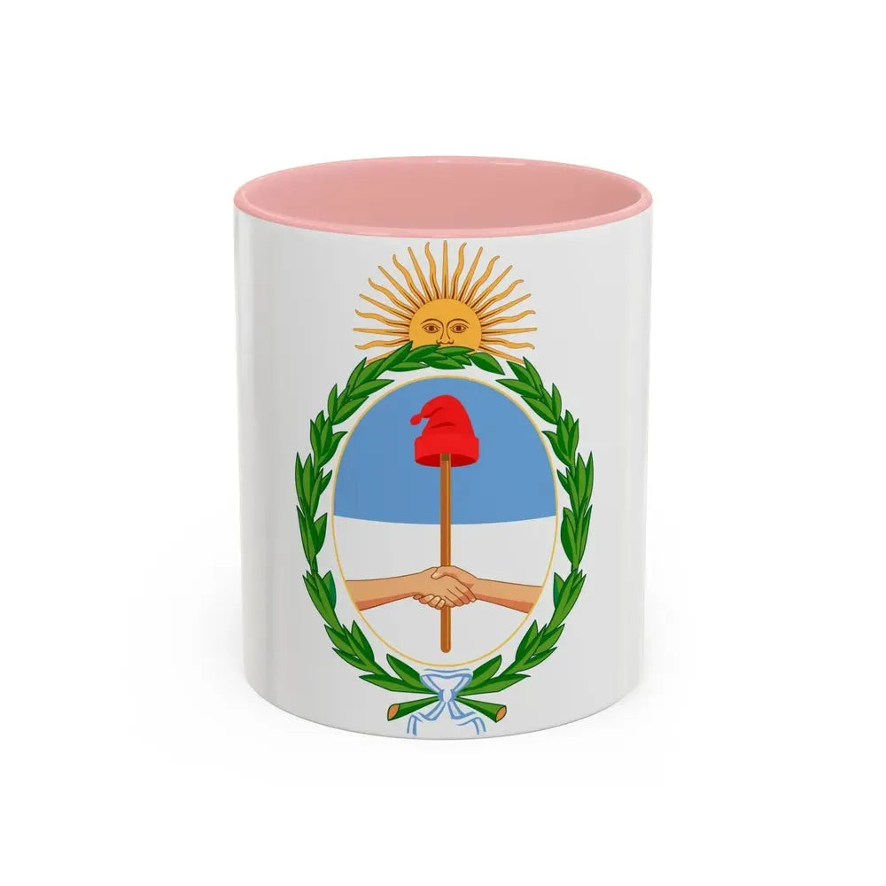 Coat of Arms Coat of arms of Argentina Argentina - Accent Coffee Mug 11oz Pink - Go Mug Yourself