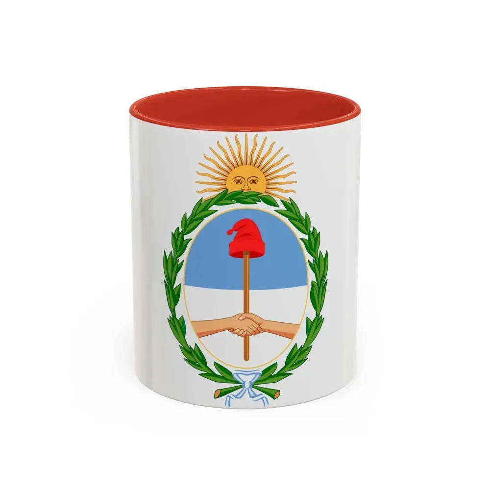 Coat of Arms Coat of arms of Argentina Argentina - Accent Coffee Mug 11oz Red - Go Mug Yourself