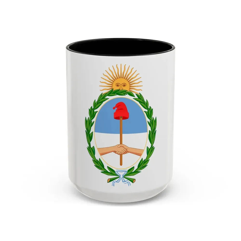 Coat of Arms Coat of arms of Argentina Argentina - Accent Coffee Mug 15oz Black - Go Mug Yourself