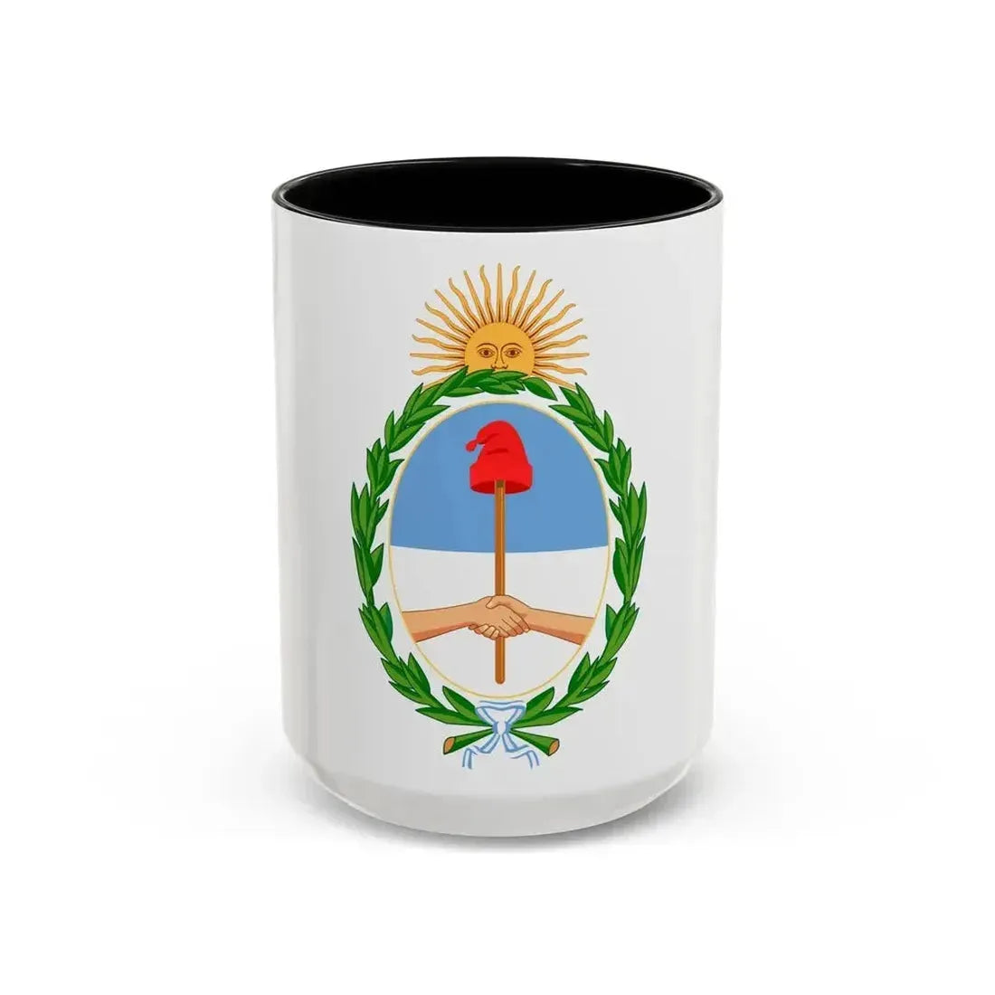 Coat of Arms Coat of arms of Argentina Argentina - Accent Coffee Mug 15oz Black - Go Mug Yourself