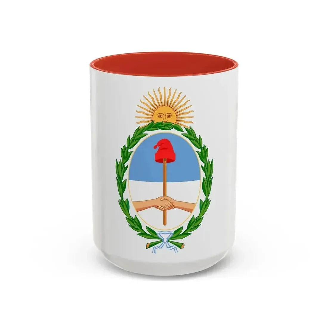 Coat of Arms Coat of arms of Argentina Argentina - Accent Coffee Mug 15oz Red - Go Mug Yourself
