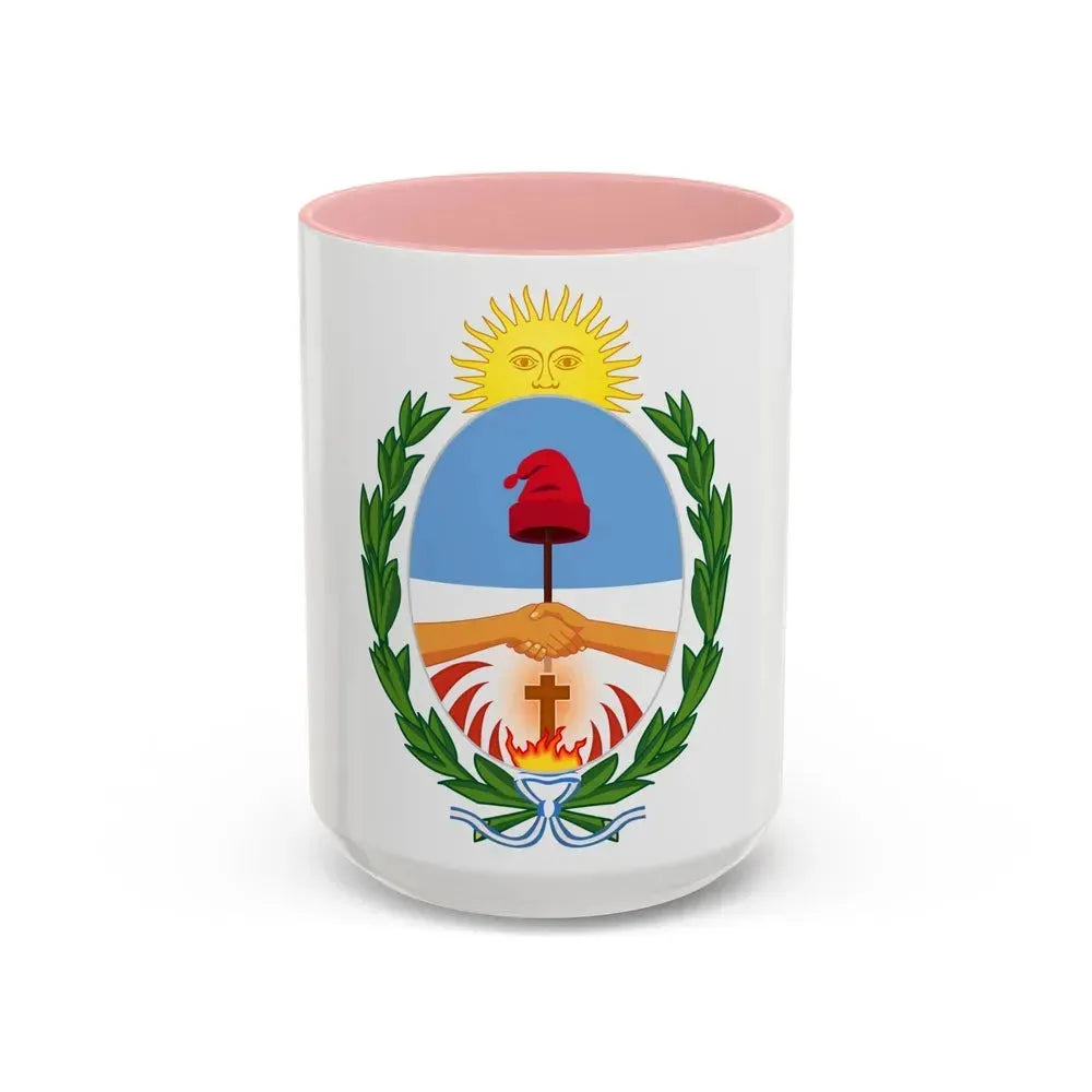 Coat of Arms Corrientes Argentina - Accent Coffee Mug 15oz Pink - Go Mug Yourself
