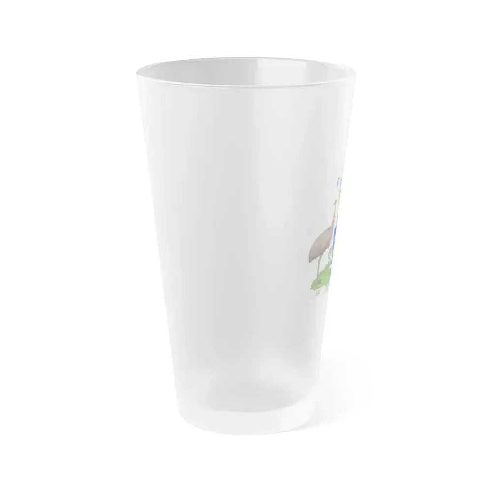 Coat of Arms Hobart Australia - Frosted Pint Glass 16oz - Go Mug Yourself