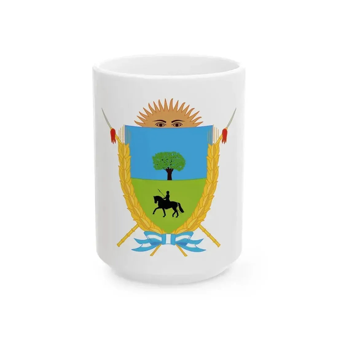 Coat of Arms La Pampa Argentina - White Coffee Mug 15oz - Go Mug Yourself