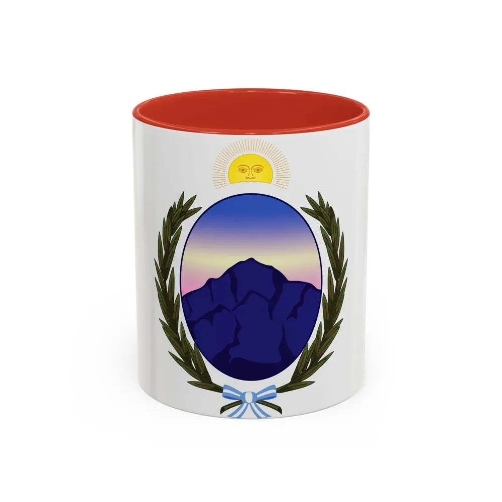 Coat of Arms La Rioja Argentina - Accent Coffee Mug 11oz Red - Go Mug Yourself