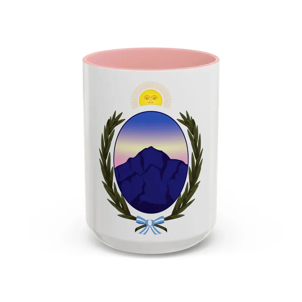 Coat of Arms La Rioja Argentina - Accent Coffee Mug 15oz Pink - Go Mug Yourself