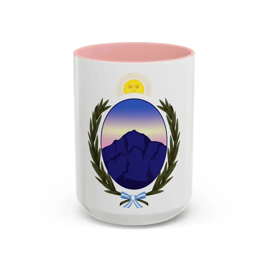Coat of Arms La Rioja Argentina - Accent Coffee Mug 15oz Pink - Go Mug Yourself