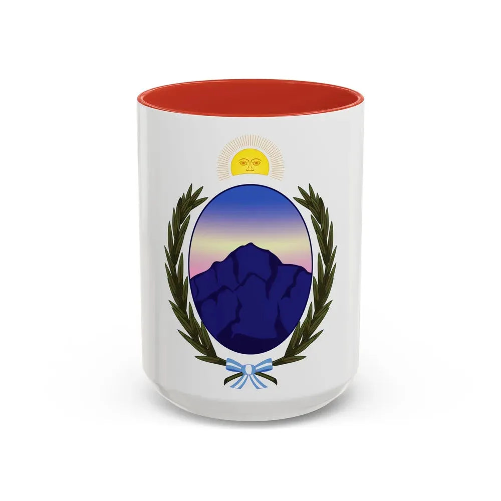 Coat of Arms La Rioja Argentina - Accent Coffee Mug 15oz Red - Go Mug Yourself