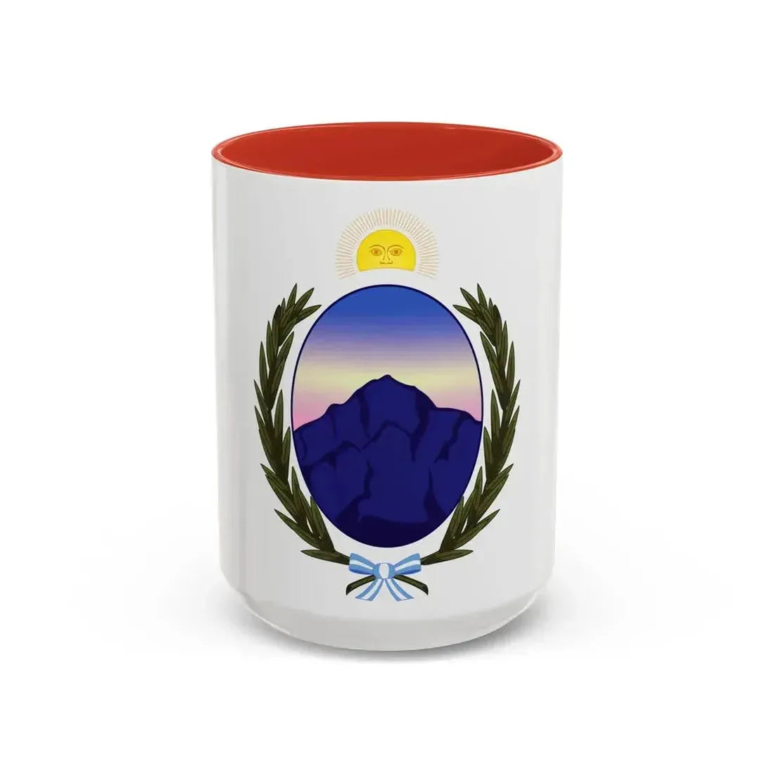 Coat of Arms La Rioja Argentina - Accent Coffee Mug 15oz Red - Go Mug Yourself
