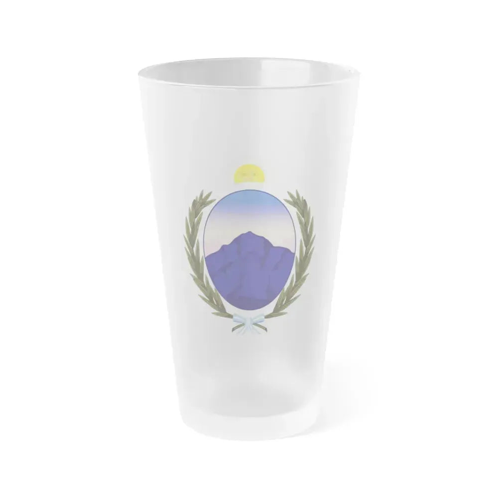 Coat of Arms La Rioja Argentina - Frosted Pint Glass 16oz 16oz Frosted - Go Mug Yourself
