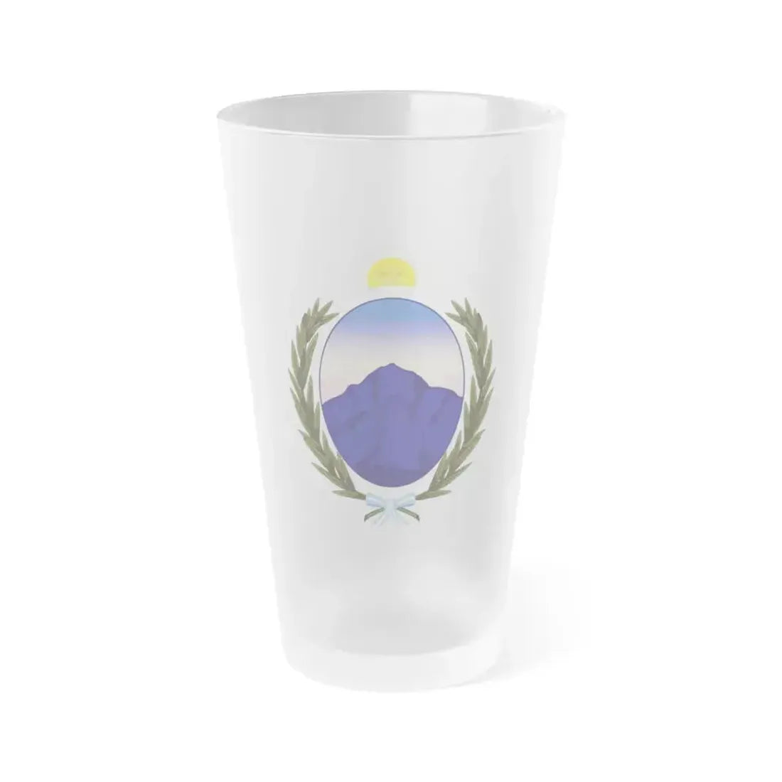 Coat of Arms La Rioja Argentina - Frosted Pint Glass 16oz 16oz Frosted - Go Mug Yourself