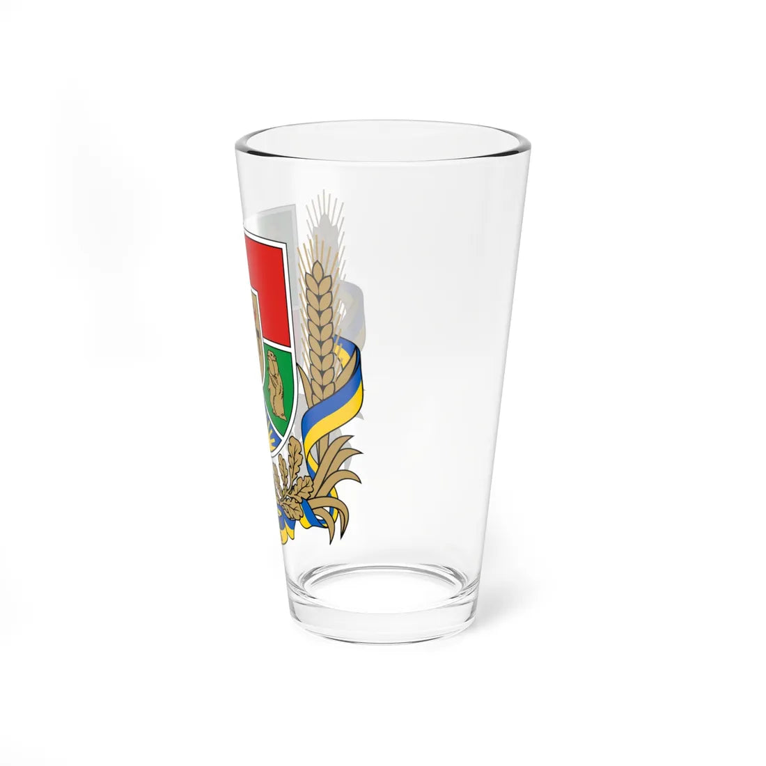 Coat of Arms Luhansk Oblast (Ukraine) (Coat of Arms) Pint Glass 16oz - Go Mug Yourself
