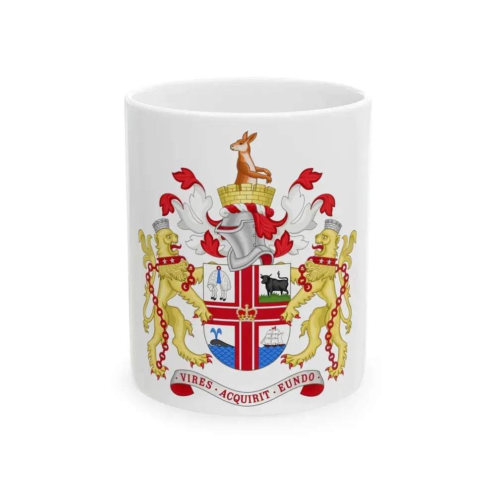 Coat of Arms Melbourne Australia - White Coffee Mug 11oz - Go Mug Yourself