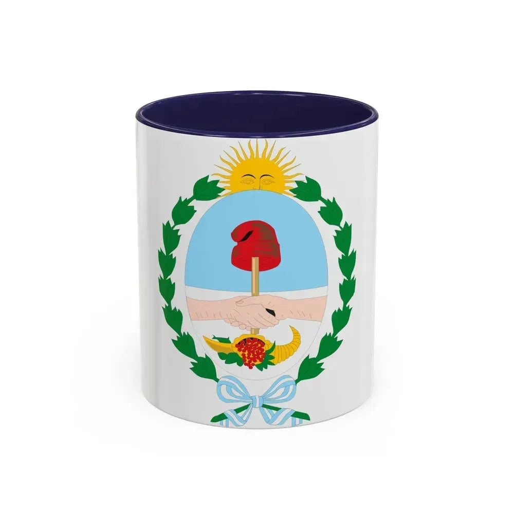 Coat of Arms Mendoza Argentina - Accent Coffee Mug 11oz Navy - Go Mug Yourself