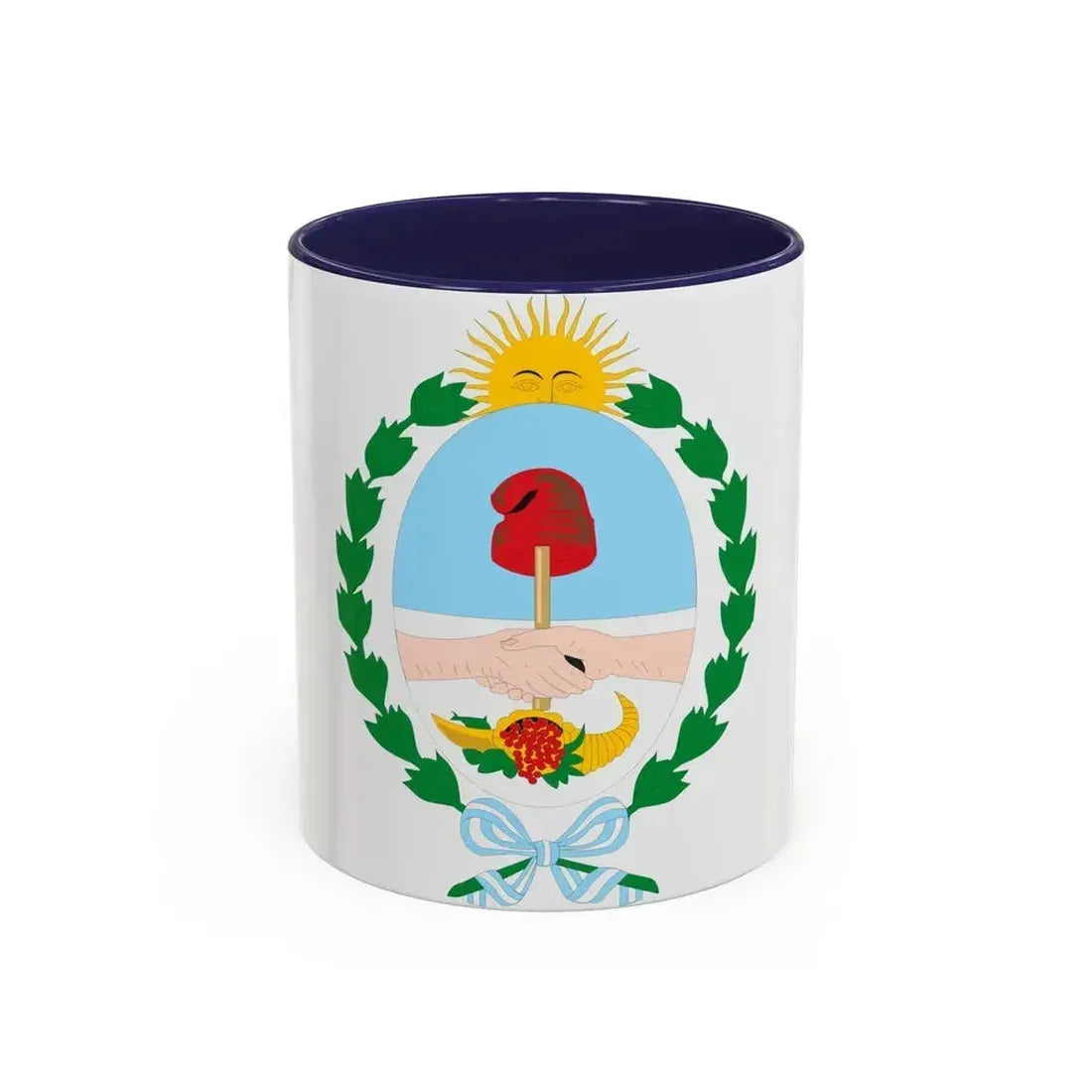 Coat of Arms Mendoza Argentina - Accent Coffee Mug 11oz Navy - Go Mug Yourself