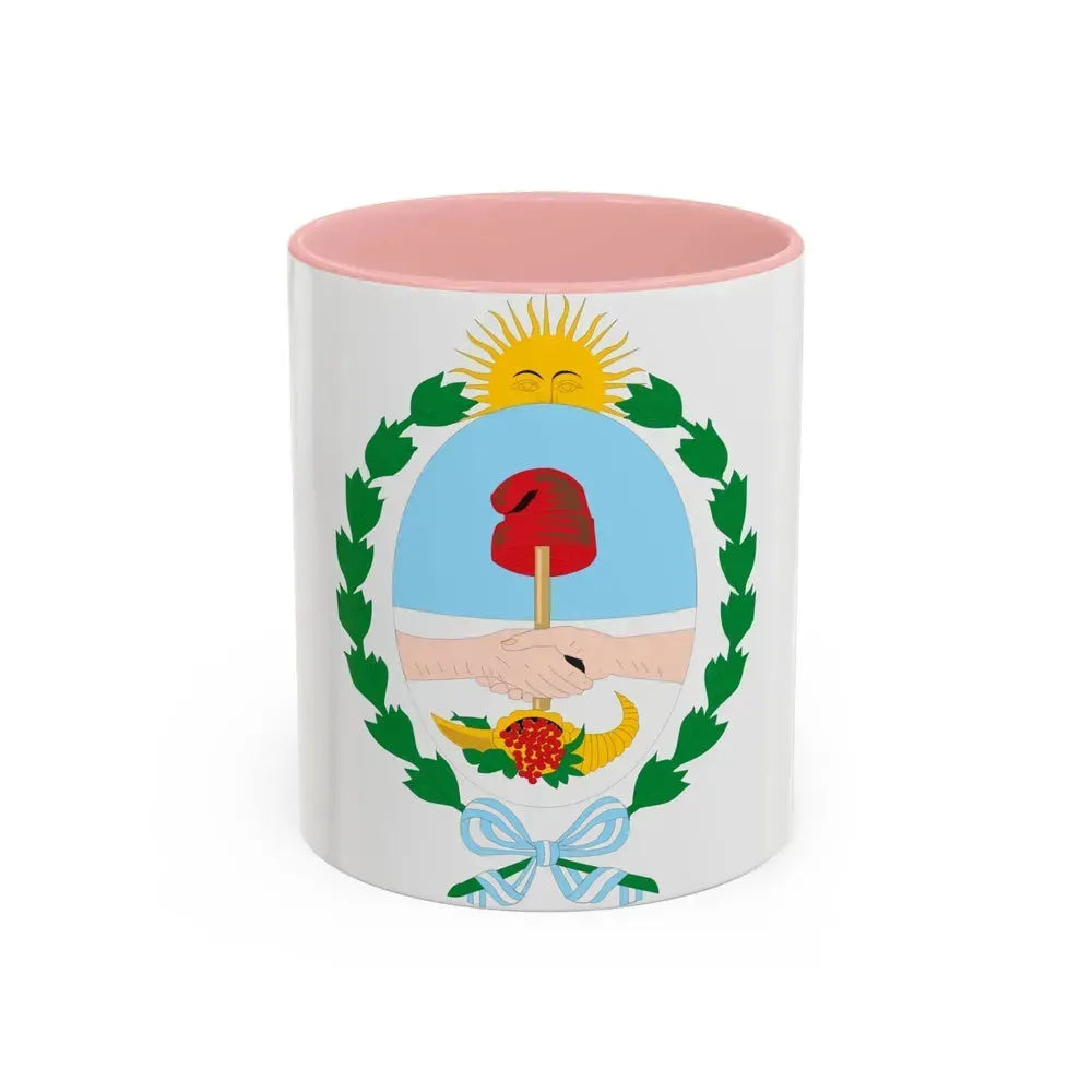 Coat of Arms Mendoza Argentina - Accent Coffee Mug 11oz Pink - Go Mug Yourself
