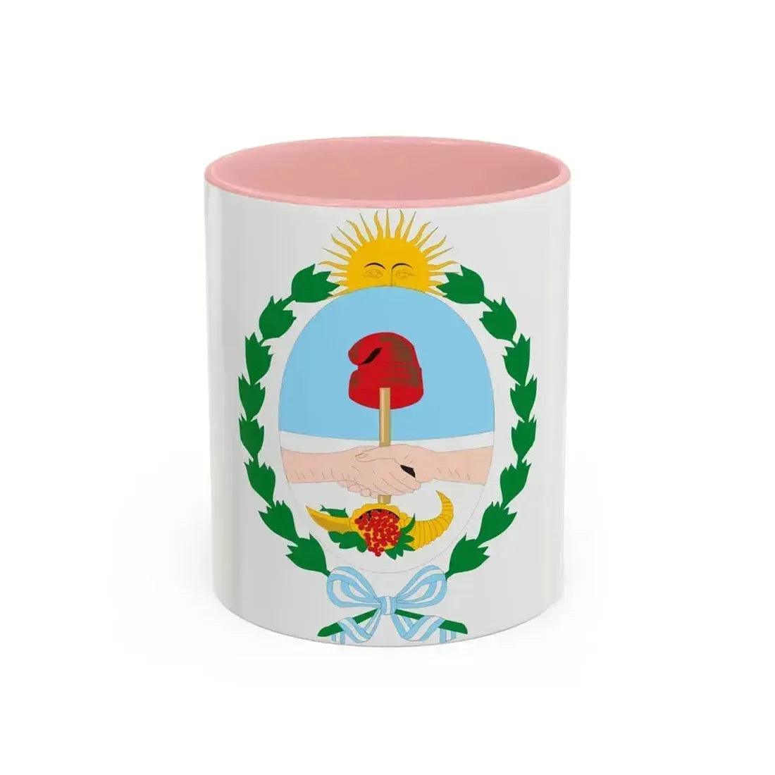 Coat of Arms Mendoza Argentina - Accent Coffee Mug 11oz Pink - Go Mug Yourself