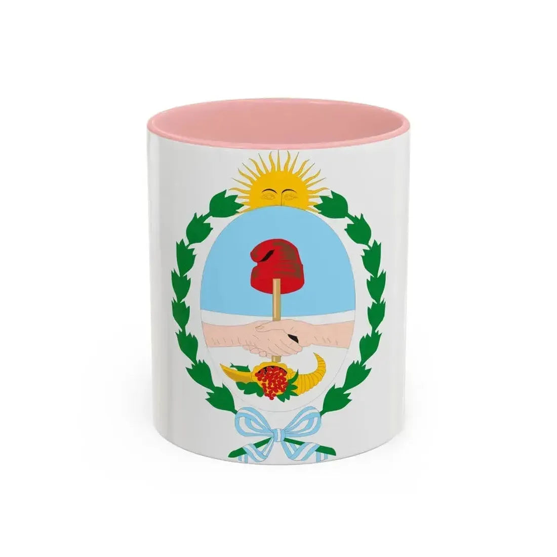Coat of Arms Mendoza Argentina - Accent Coffee Mug 11oz Pink - Go Mug Yourself