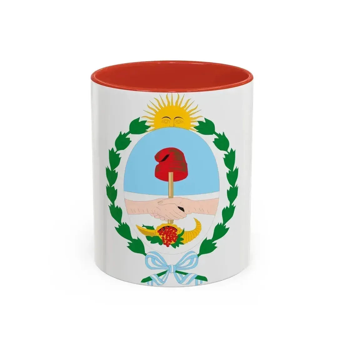 Coat of Arms Mendoza Argentina - Accent Coffee Mug 11oz Red - Go Mug Yourself