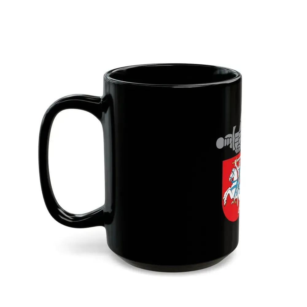 Coat of Arms Ministry of National Defence Lithuania - Black Coffee Mug - Go Mug Yourself