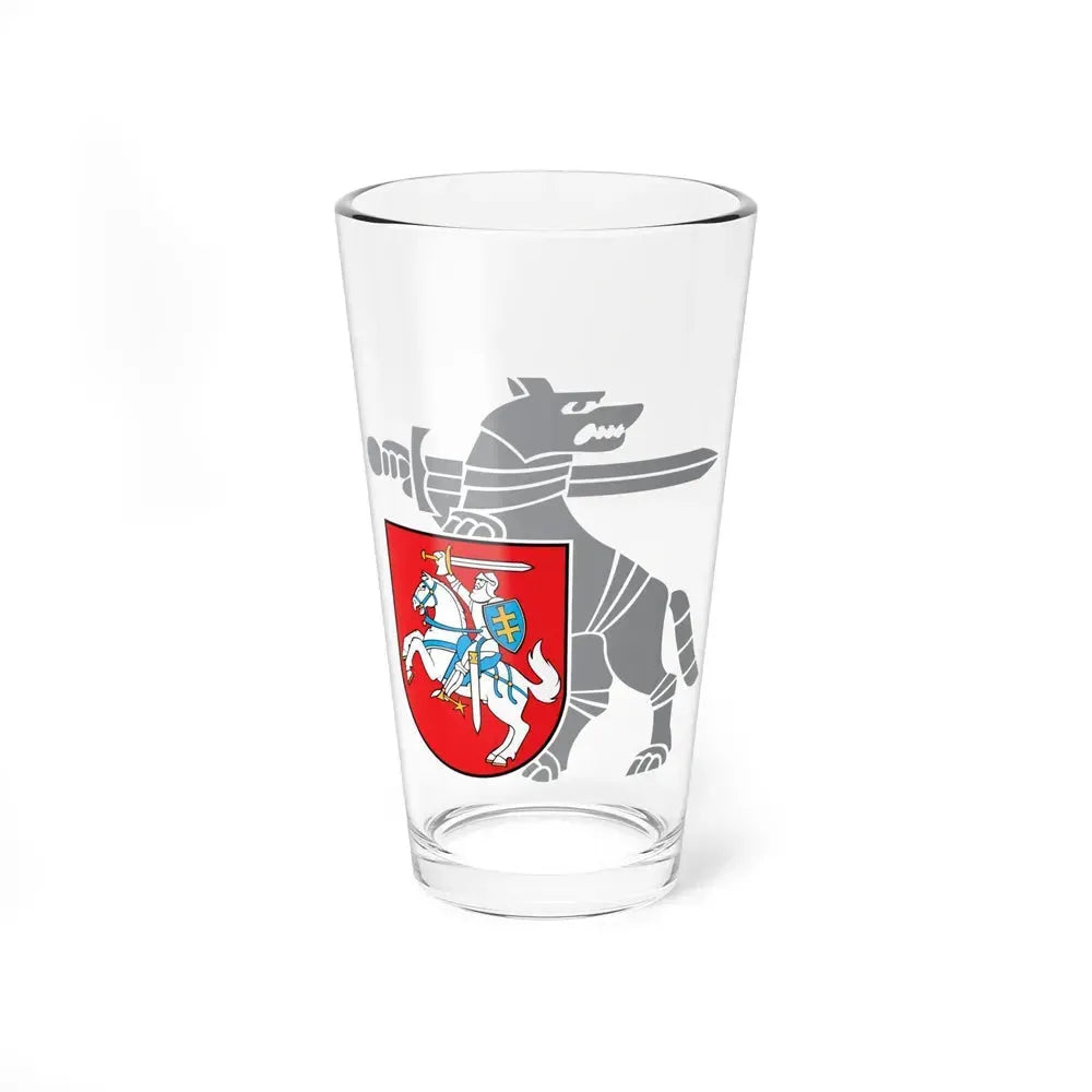 Coat of Arms Ministry of National Defence Lithuania - Pint Glass 16oz 16oz - Go Mug Yourself