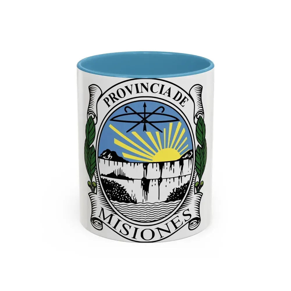 Coat of Arms Misiones Argentina - Accent Coffee Mug 11oz Light Blue - Go Mug Yourself