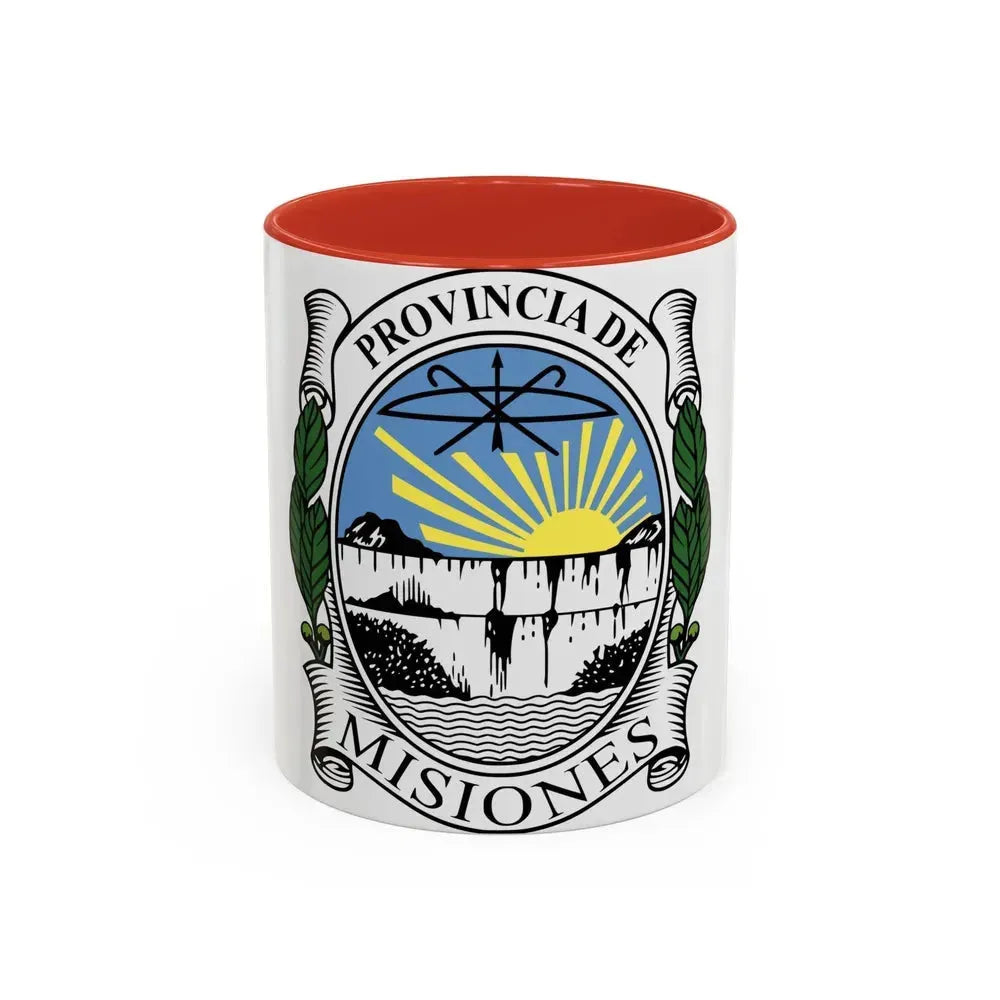 Coat of Arms Misiones Argentina - Accent Coffee Mug 11oz Red - Go Mug Yourself