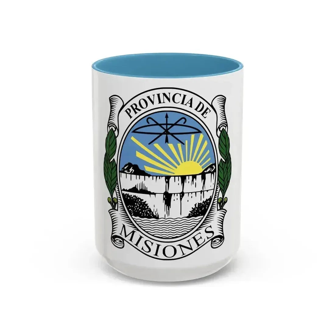 Coat of Arms Misiones Argentina - Accent Coffee Mug 15oz Light Blue - Go Mug Yourself