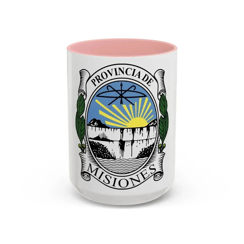 Coat of Arms Misiones Argentina - Accent Coffee Mug 15oz Pink - Go Mug Yourself