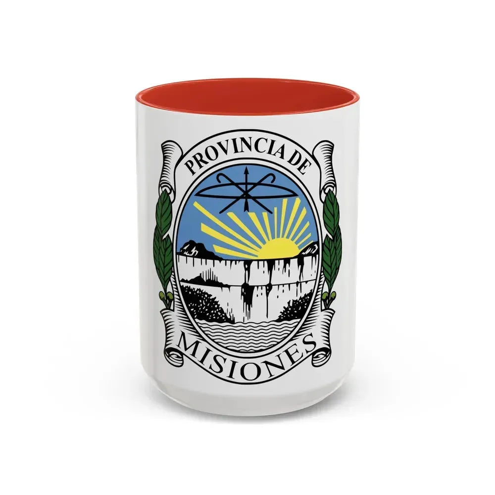 Coat of Arms Misiones Argentina - Accent Coffee Mug 15oz Red - Go Mug Yourself