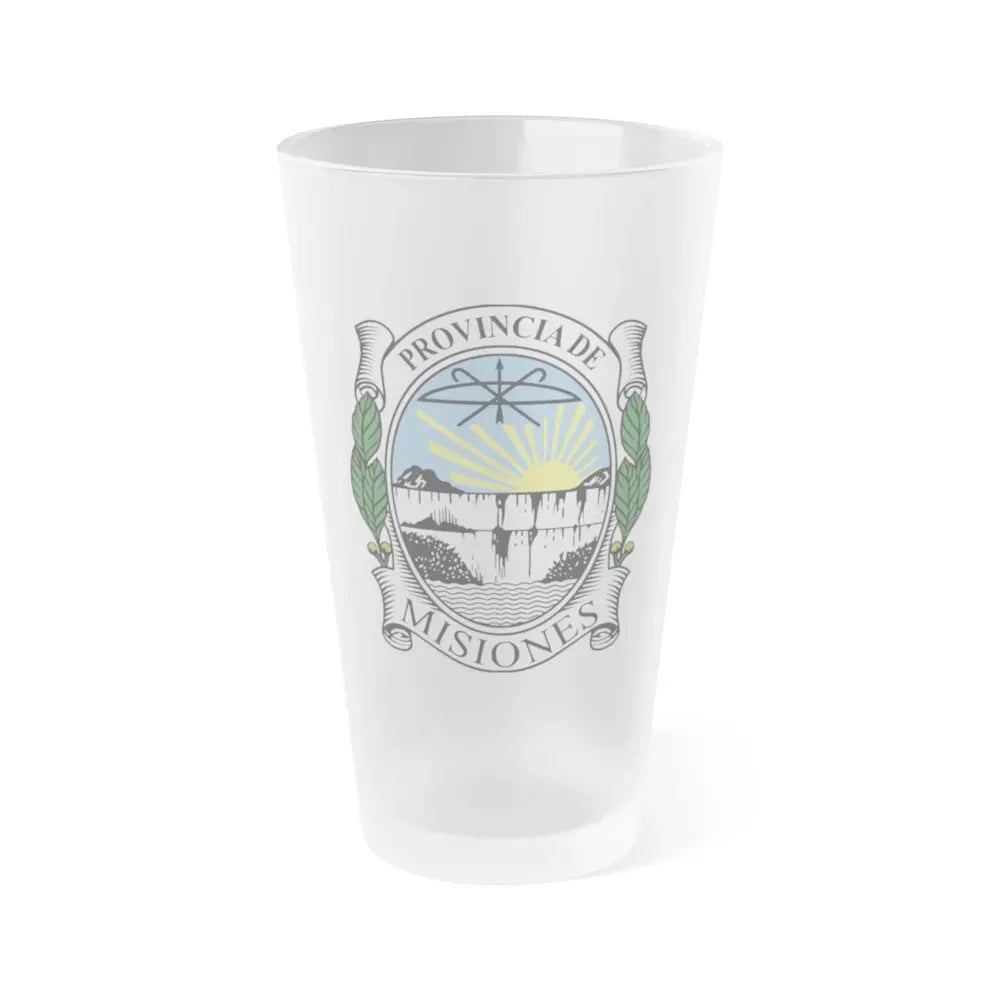 Coat of Arms Misiones Argentina - Frosted Pint Glass 16oz Default Title - Go Mug Yourself