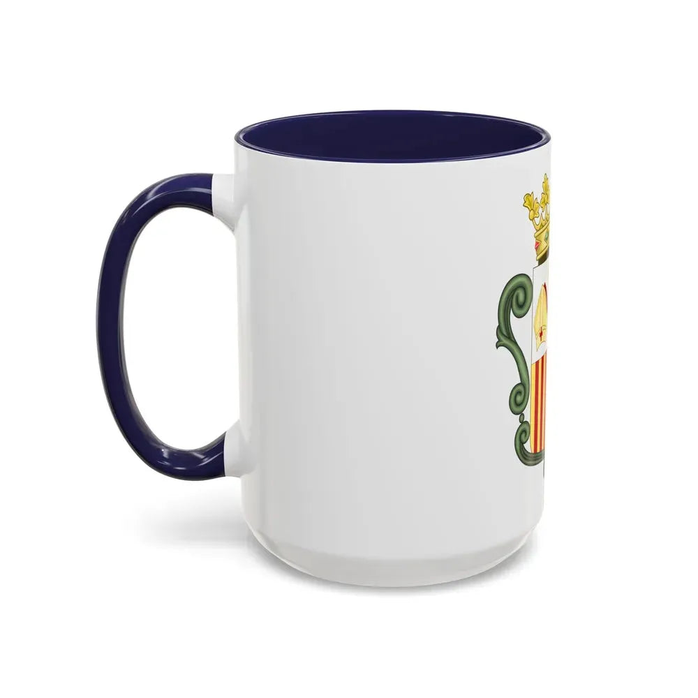 Coat of arms of Andorra (1800-1949) - Accent Coffee Mug - Go Mug Yourself