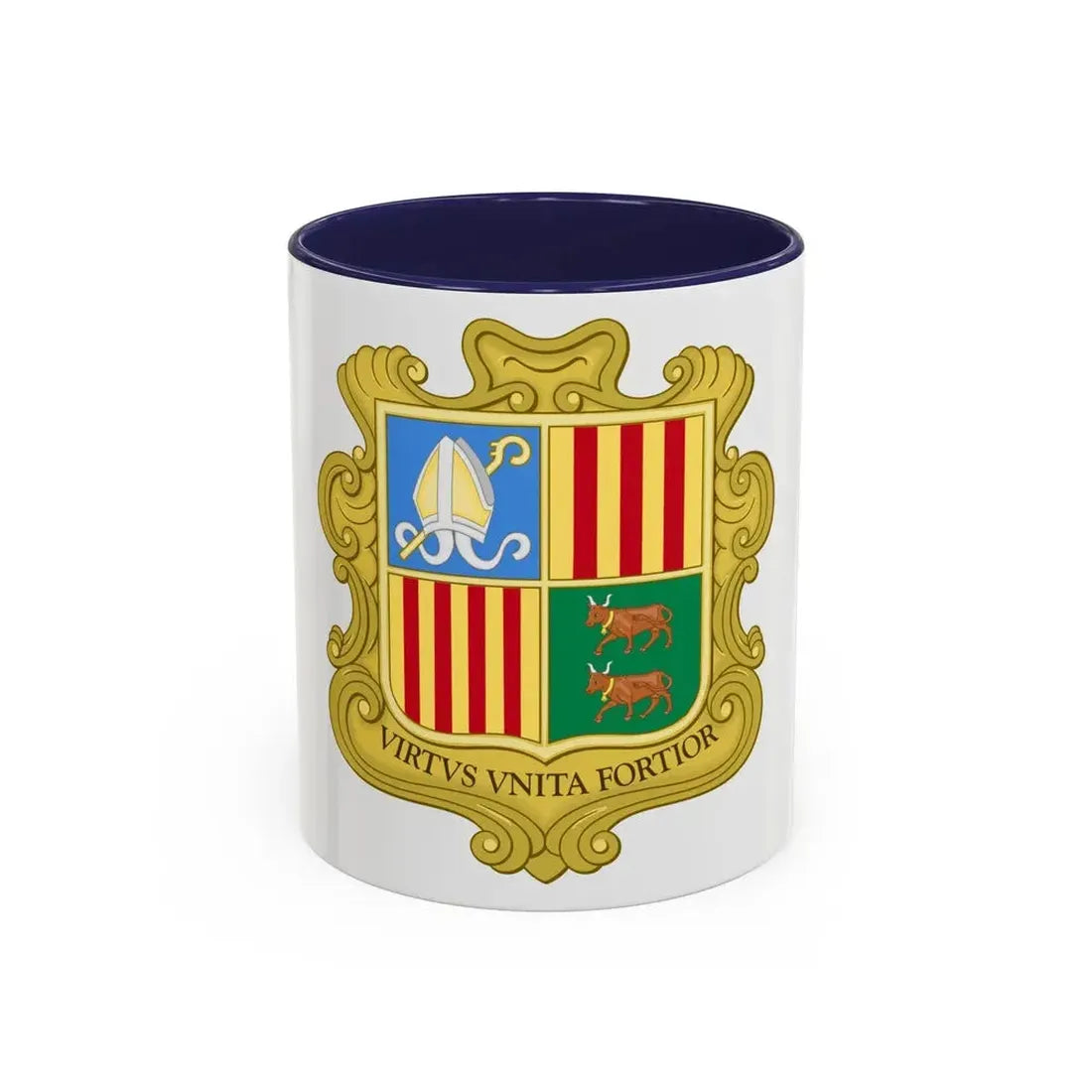 Coat of arms of Andorra (1949-1959) - Accent Coffee Mug - Go Mug Yourself