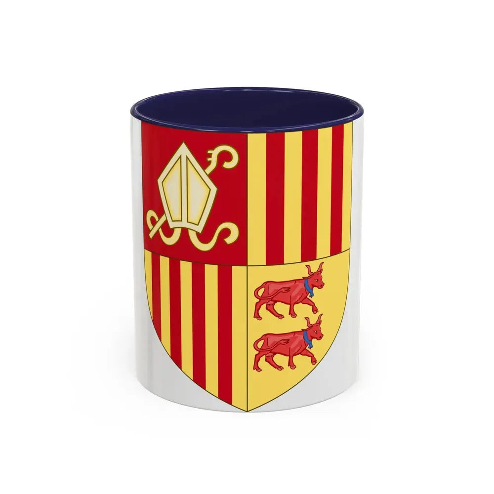 Coat of arms of Andorra (Before 16th Century) - Accent Coffee Mug 11oz Navy - Go Mug Yourself