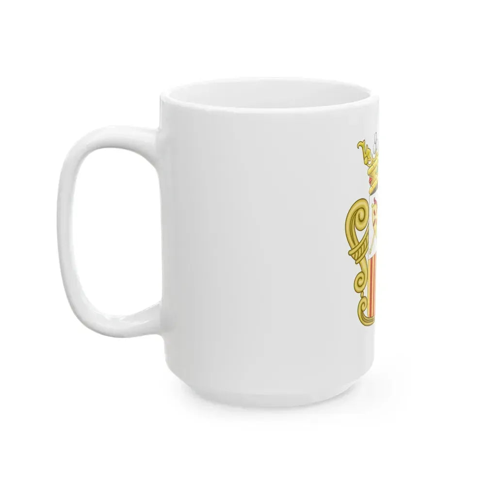 Coat of arms of Andorra - Flag Version (1931-1949) - White Coffee Mug - Go Mug Yourself