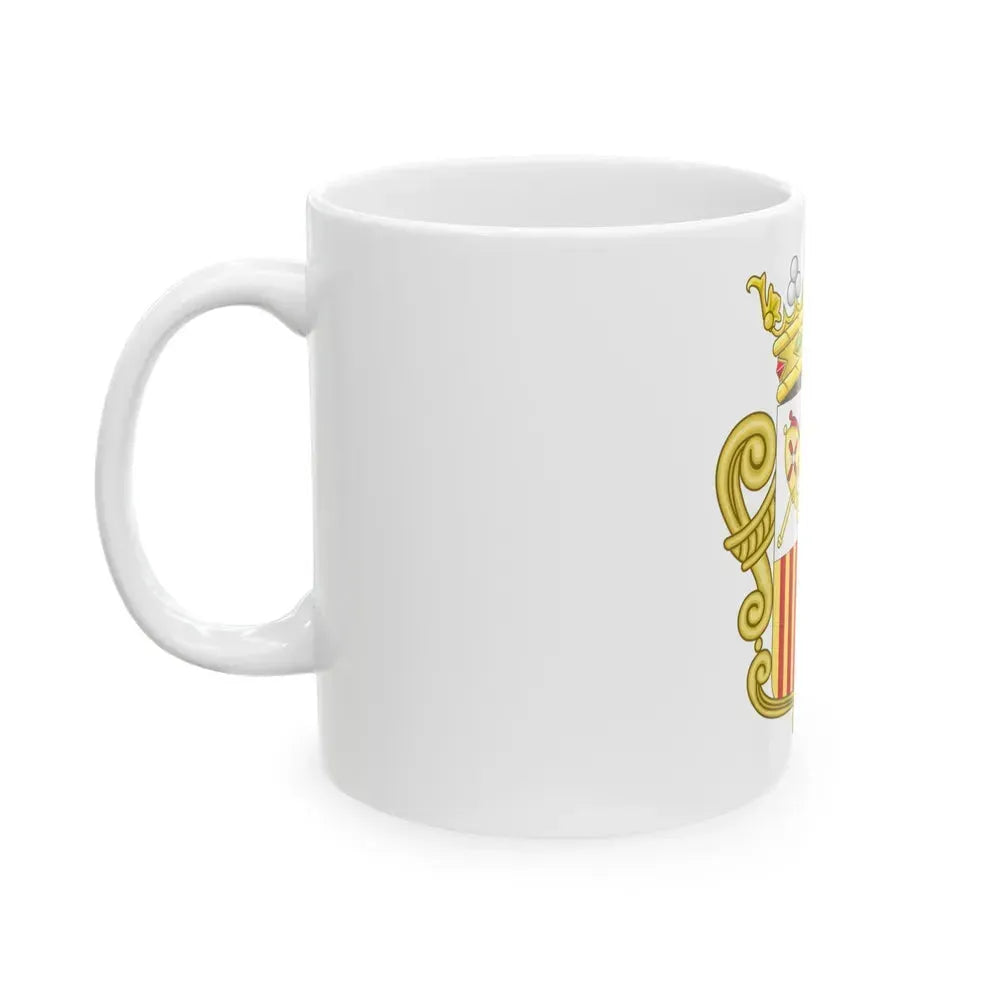 Coat of arms of Andorra - Flag Version (1931-1949) - White Coffee Mug - Go Mug Yourself