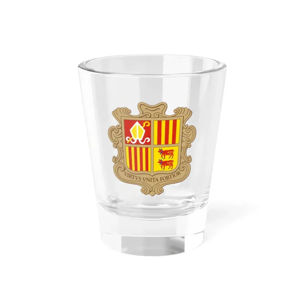 Coat of arms of Andorra - Shot Glass 1.5oz 1.5oz - Go Mug Yourself