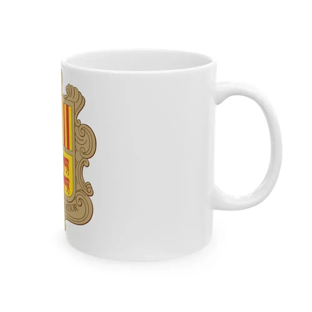 Coat of arms of Andorra - White Coffee Mug - Go Mug Yourself