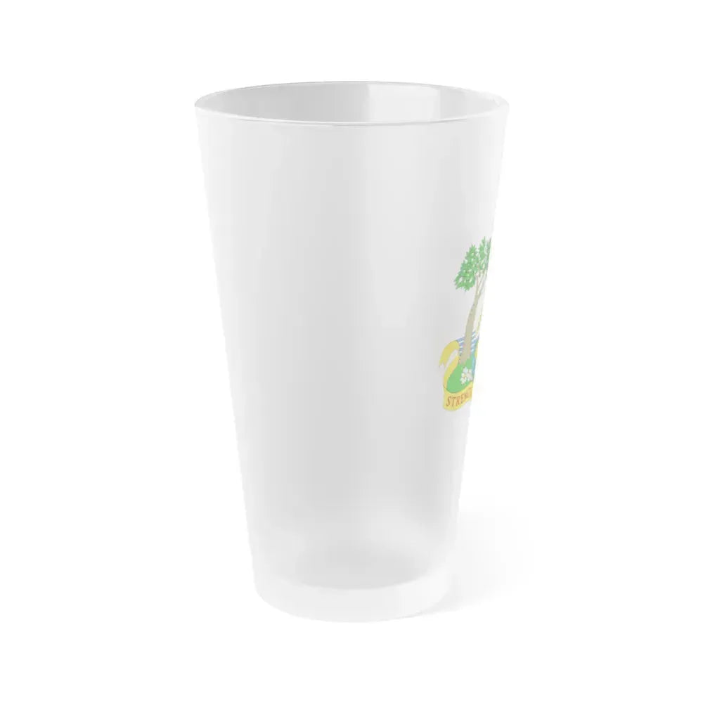 Coat of arms of Anguilla 1967-1980 - Frosted Pint Glass 16oz - Go Mug Yourself