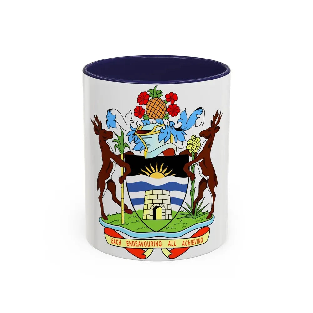 Coat of arms of Antigua and Barbuda - Accent Coffee Mug 11oz Navy - Go Mug Yourself