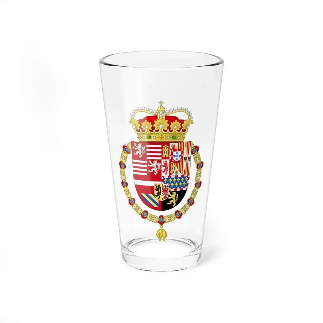Coat of Arms of Archduke Albert of Austria as Governor-Monarch of the Low Countries - Pint Glass 16oz 16oz - Go Mug Yourself