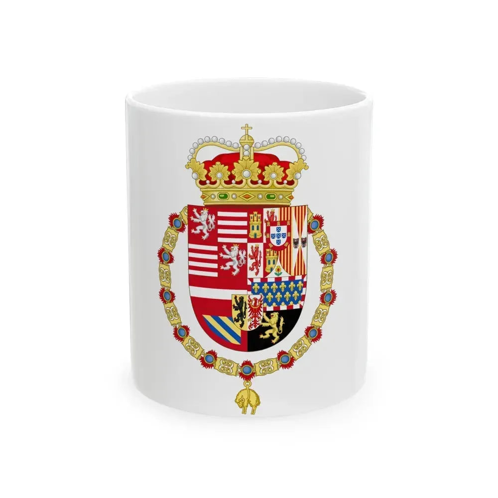 Coat of Arms of Archduke Albert of Austria as Governor-Monarch of the Low Countries - White Coffee Mug 11oz - Go Mug Yourself