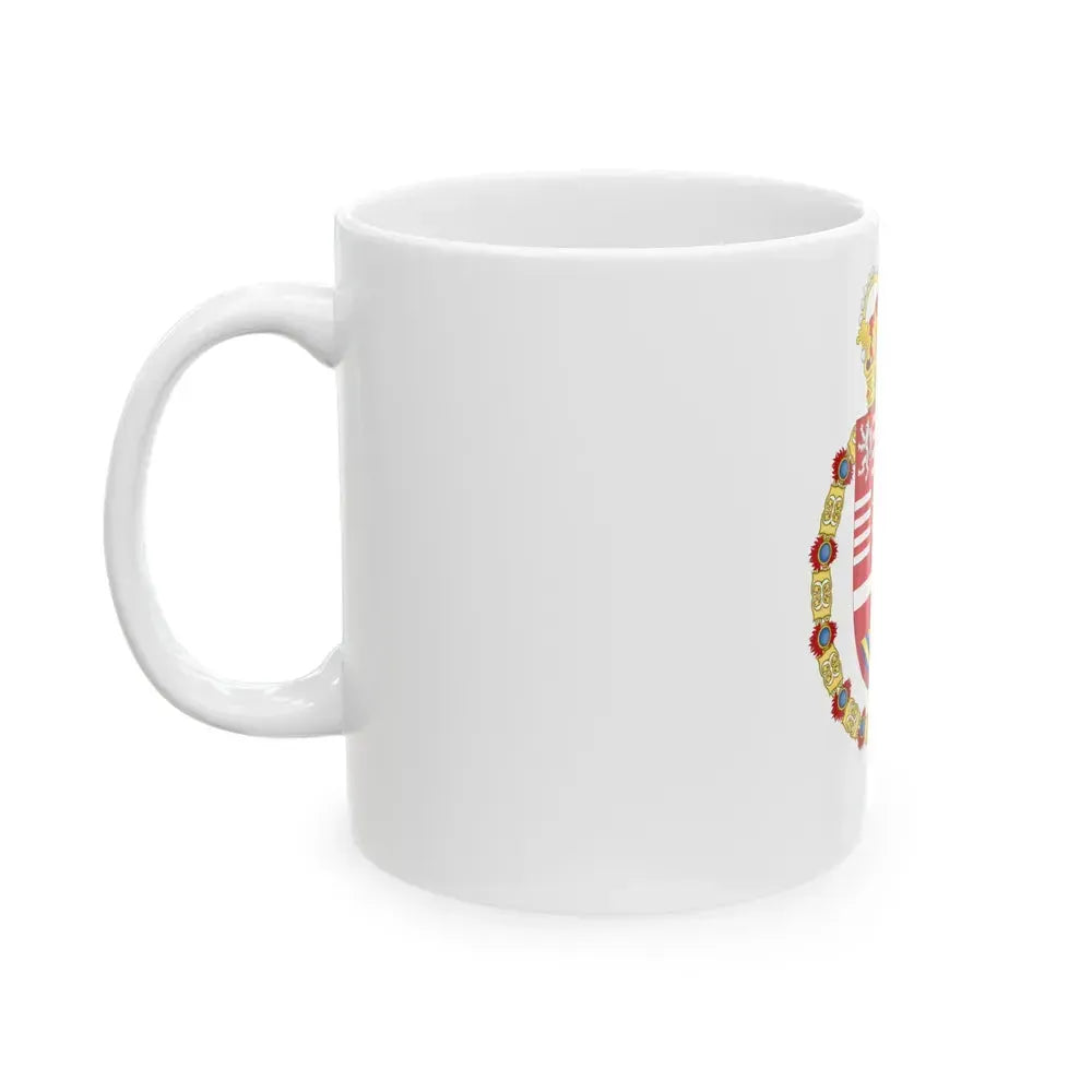 Coat of Arms of Archduke Albert of Austria as Governor-Monarch of the Low Countries - White Coffee Mug - Go Mug Yourself