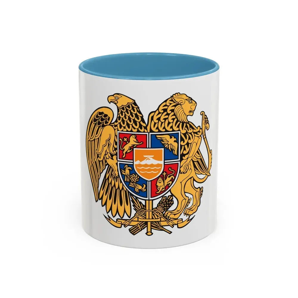 Coat of arms of Armenia - Accent Coffee Mug 11oz Light Blue - Go Mug Yourself