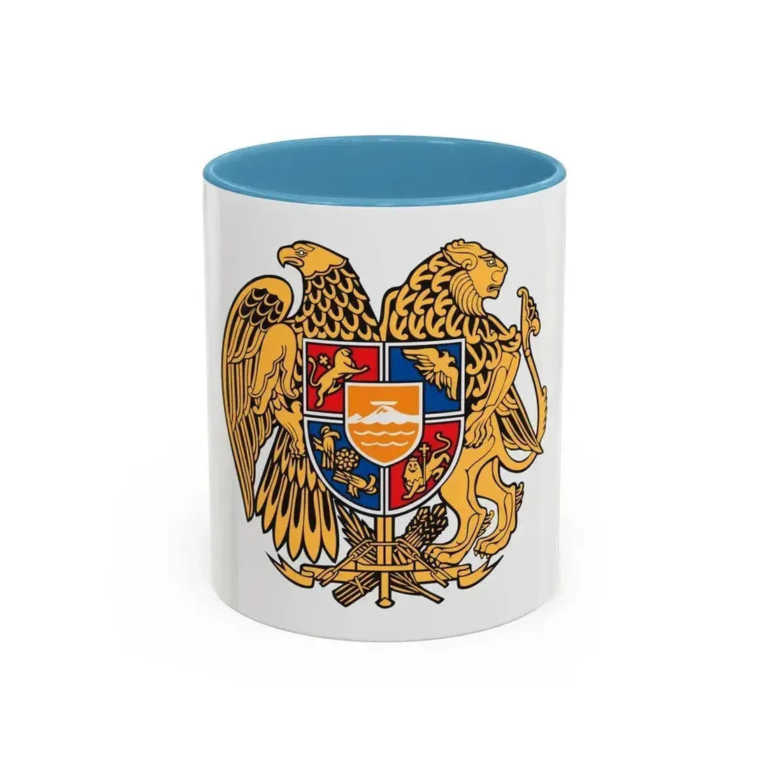 Coat of arms of Armenia - Accent Coffee Mug 11oz Light Blue - Go Mug Yourself